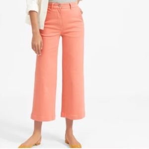 Everlane Wide Leg Crop Pants, Coral